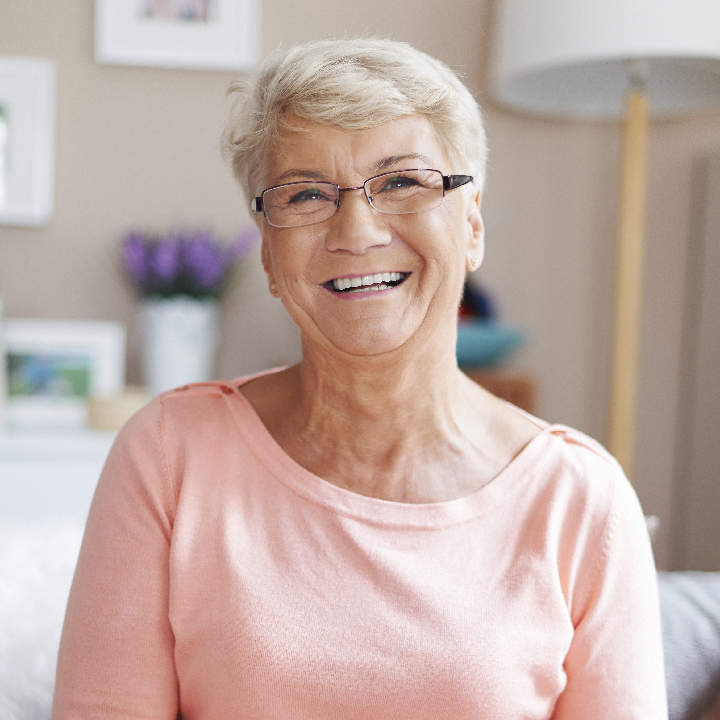 Portrait of beautiful happy senior woman