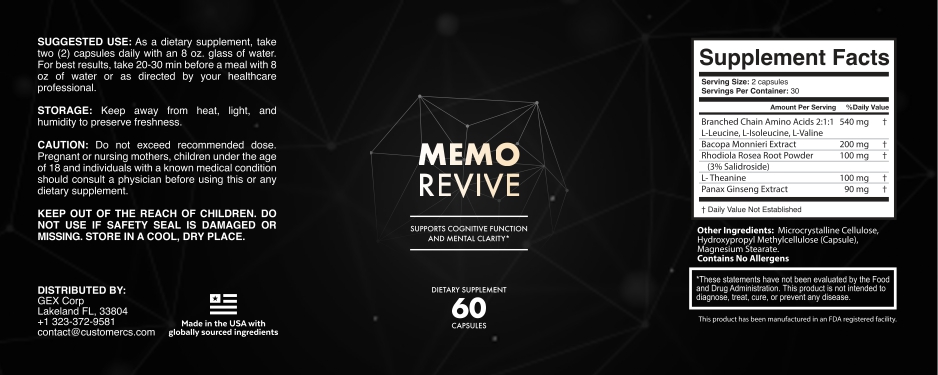 Rótulo Memo Revive