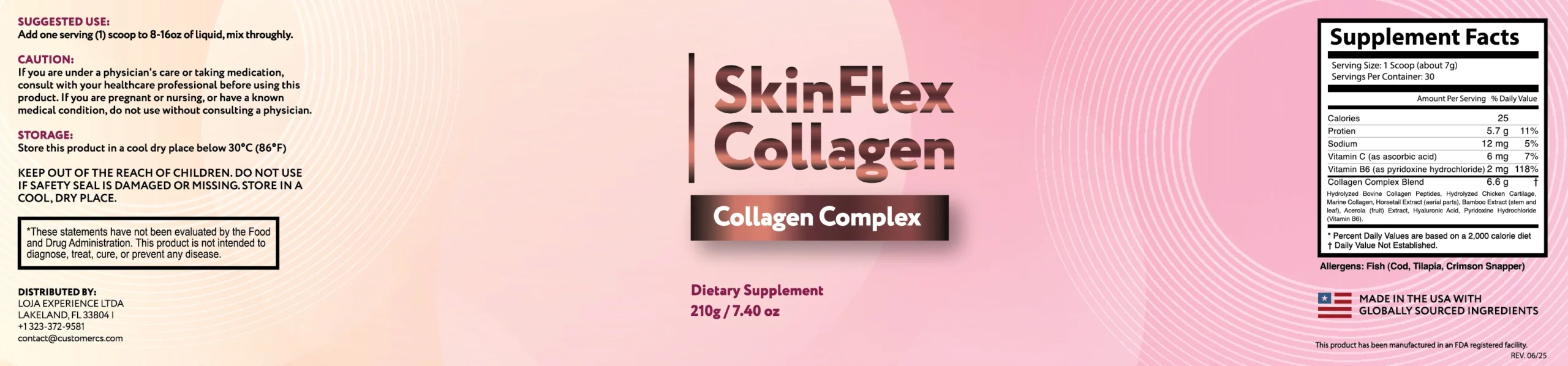 Rótulo Skinflex Collagen