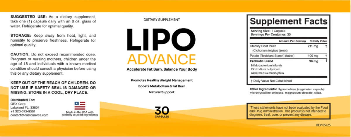 Rótulo LipoAdvance